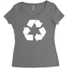 recycle symbol Women's Triblend Scoop T-shirt