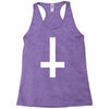 wasted youth inverted cross indie geek swag funny Racerback Tank