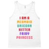 i am a mermaid unicorn kitten fairy princess Tank Top
