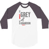 I Wear Grey For My Grandson (Brain Cancer Awareness) 3/4 Sleeve Shirt