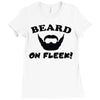 mens beard Ladies Fitted T-Shirt