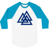 valknutr knoten der gefallenen odin nordisch symbol aspekte wotan 3/4 Sleeve Shirt