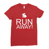 run away rabbit Ladies Fitted T-Shirt