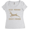 eat more fast food Women's Triblend Scoop T-shirt