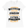 Super Cool Grandson Of A Freaking Awesome Father Ladies Fitted T-Shirt
