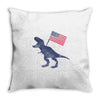 Patriotic T-Rex Throw Pillow