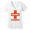 nude beach   lifeguard Women's V-Neck T-Shirt