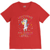 Unicorns are born in April V-Neck Tee