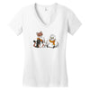 the owl and the weasel Women's V-Neck T-Shirt