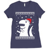 big trex santa ugly christmas Ladies Fitted T-Shirt