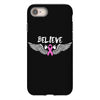 angel wing believe breast cancer iPhone 8