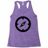 clock black Racerback Tank