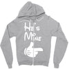 he's mine she's mine Zipper Hoodie