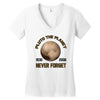 pluto the planet never forget Women's V-Neck T-Shirt