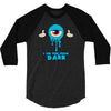 monster eye blue 3/4 Sleeve Shirt