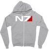 mass effect n7 logo Zipper Hoodie