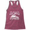 all aboard hot mess express train Racerback Tank