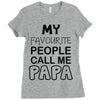 fathers day papa's Ladies Fitted T-Shirt