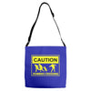 caution zombies crossing t shirt x large funny walking brains awesome Adjustable Strap Totes