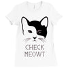 CHECK MEOWT Ladies Fitted T-Shirt