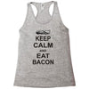 keep calm and eat bacon t shirt funny parody meat tee food pig hog bre Racerback Tank