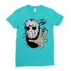 hockey mask halloween Ladies Fitted T-Shirt