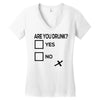 are you drunk check Women's V-Neck T-Shirt