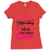 Celebrating With The 50th Birthday Queen Ladies Fitted T-Shirt
