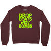 dub step drop beats not bombs black light skrillex ink hiphop dance Crewneck Sweatshirt