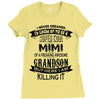 Super Cool Mimi Of A Freaking Awesome Grandson Ladies Fitted T-Shirt