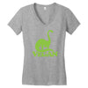 vegan dinosaur best trending Women's V-Neck T-Shirt