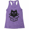 cats love boxes Racerback Tank