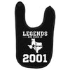 legends are born in 2001 hoodie 9 Baby Bibs