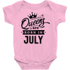 Queens Are Born In July Baby Onesie
