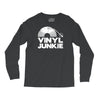 vinyl junkie white logo Long Sleeve Shirts