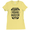 Super Cool Momma Of A Freaking Awesome Daughter Ladies Fitted T-Shirt