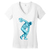 astronaut discus throwing Women's V-Neck T-Shirt