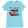 Cuphead and Mugman Ladies Fitted T-Shirt