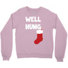 well hung endowed christmas stocking funny Crewneck Sweatshirt