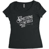 scary type Women's Triblend Scoop T-shirt
