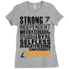 Strong Independent Motivated Aquarius Ladies Fitted T-Shirt