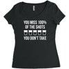 missed shots Women's Triblend Scoop T-shirt