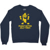 peanut butter jelly time banana Crewneck Sweatshirt
