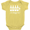 bottles 1965   mens funny Baby Bodysuit
