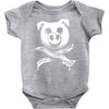 pig bacon cross bones pirate Baby Onesie