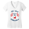 this girl love her chihuahua Women's V-Neck T-Shirt