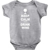 keep calm and drink wine Baby Bodysuit