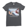 Michelangelo Creation of Adam Ladies Fitted T-Shirt