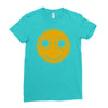 funny smiley face Ladies Fitted T-Shirt