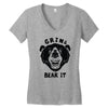 grin and bear it Women's V-Neck T-Shirt
